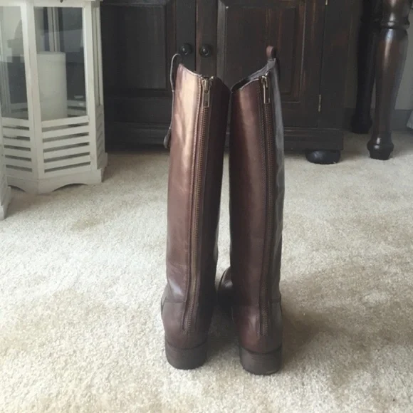 Steven by Steve Madden Cognac Leather Boots - Picture 3 of 5